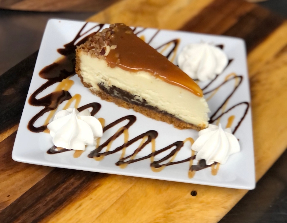 Order Turtle Cheesecake_ food online from The Grapevine Restaurant & Catering store, Buffalo on bringmethat.com