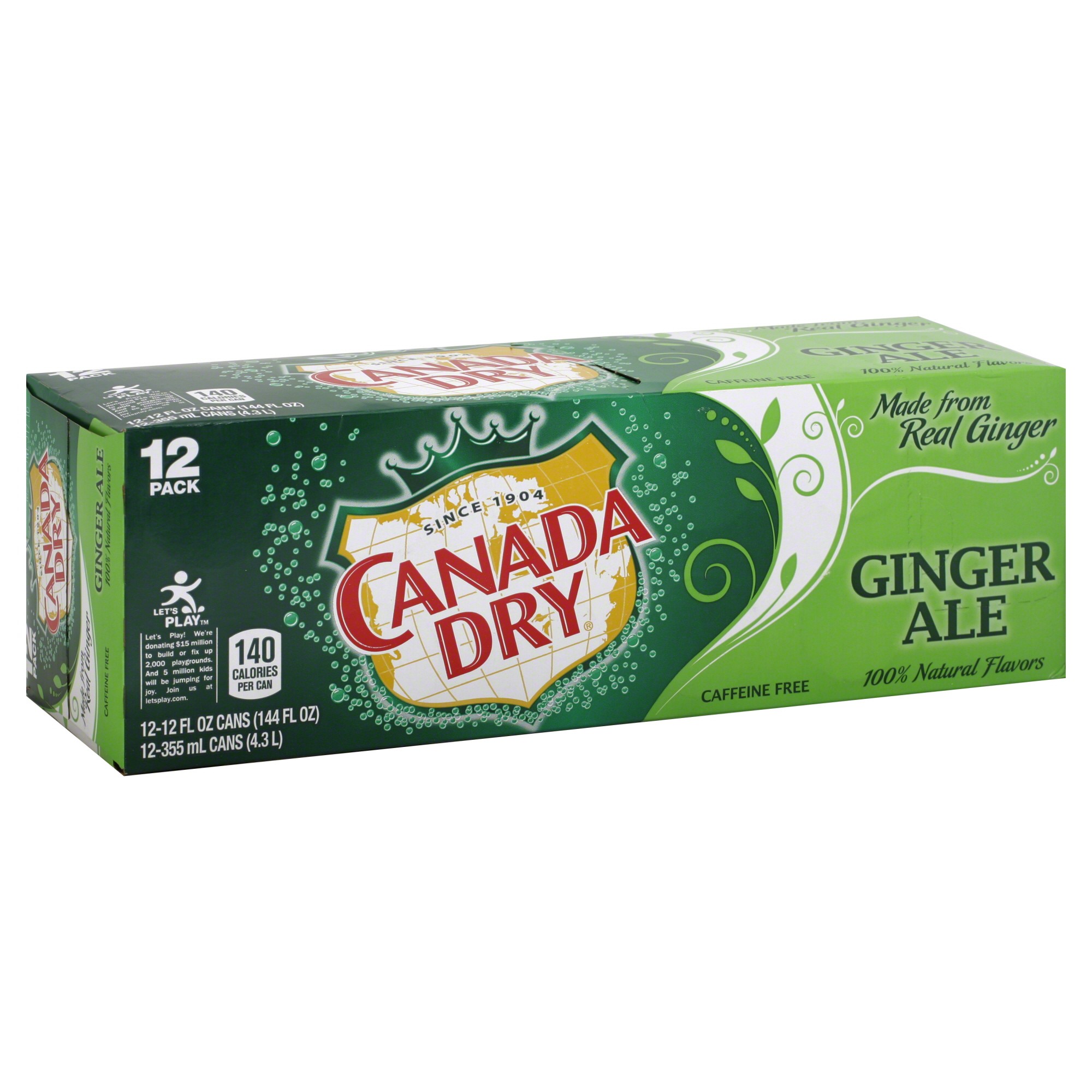 Order Canada Dry Ginger Ale Cans, 12 fl oz - 12 pk food online from Rite Aid store, REEDLEY on bringmethat.com