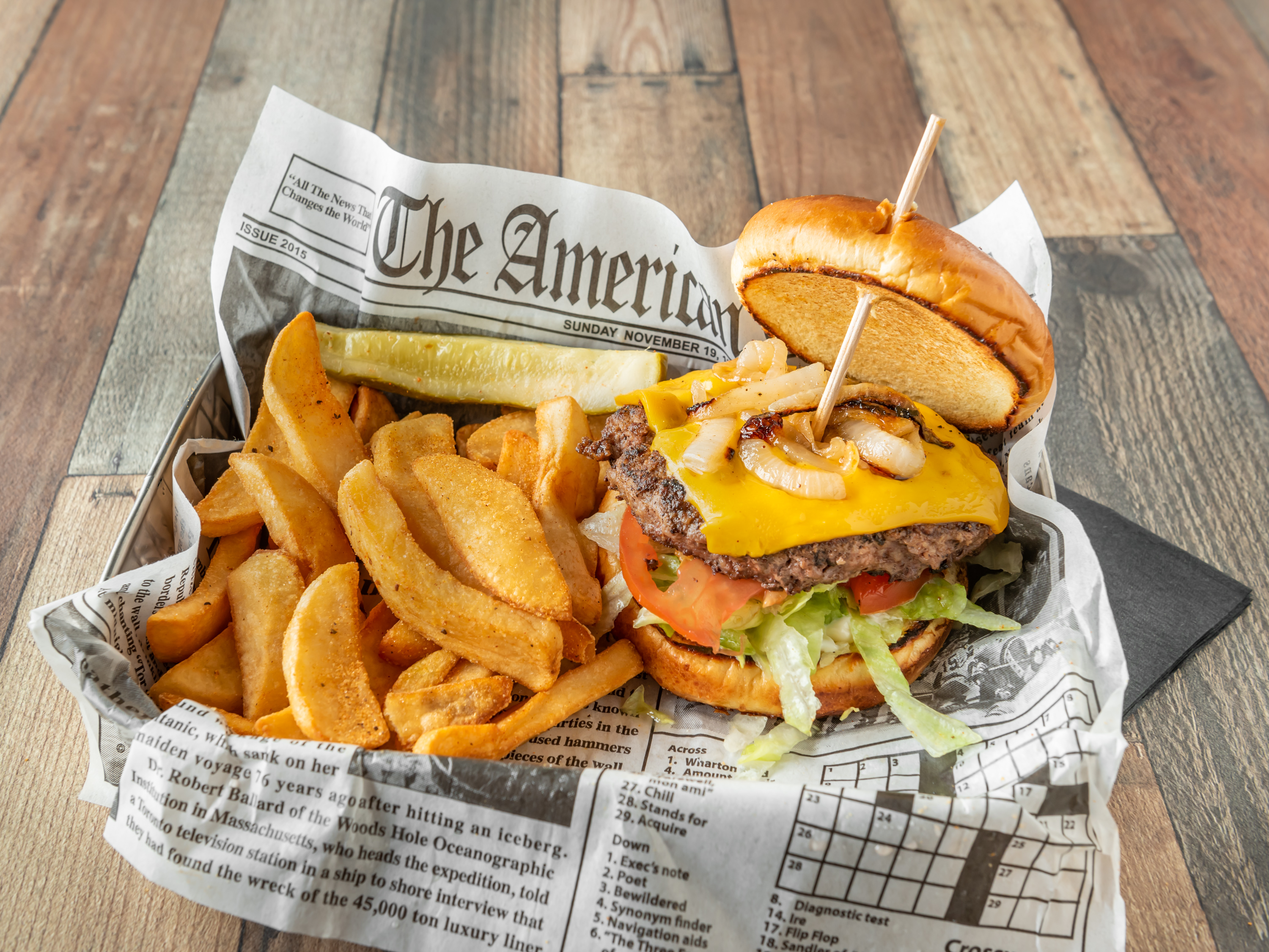 Order Pub Burger food online from Tipsy Bar And Pizza store, Huntley on bringmethat.com