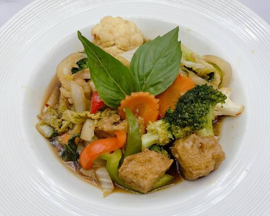 Order Vegan Ka Praw - Thai Basil Stir Fry food online from Thai Curry store, Arlington on bringmethat.com