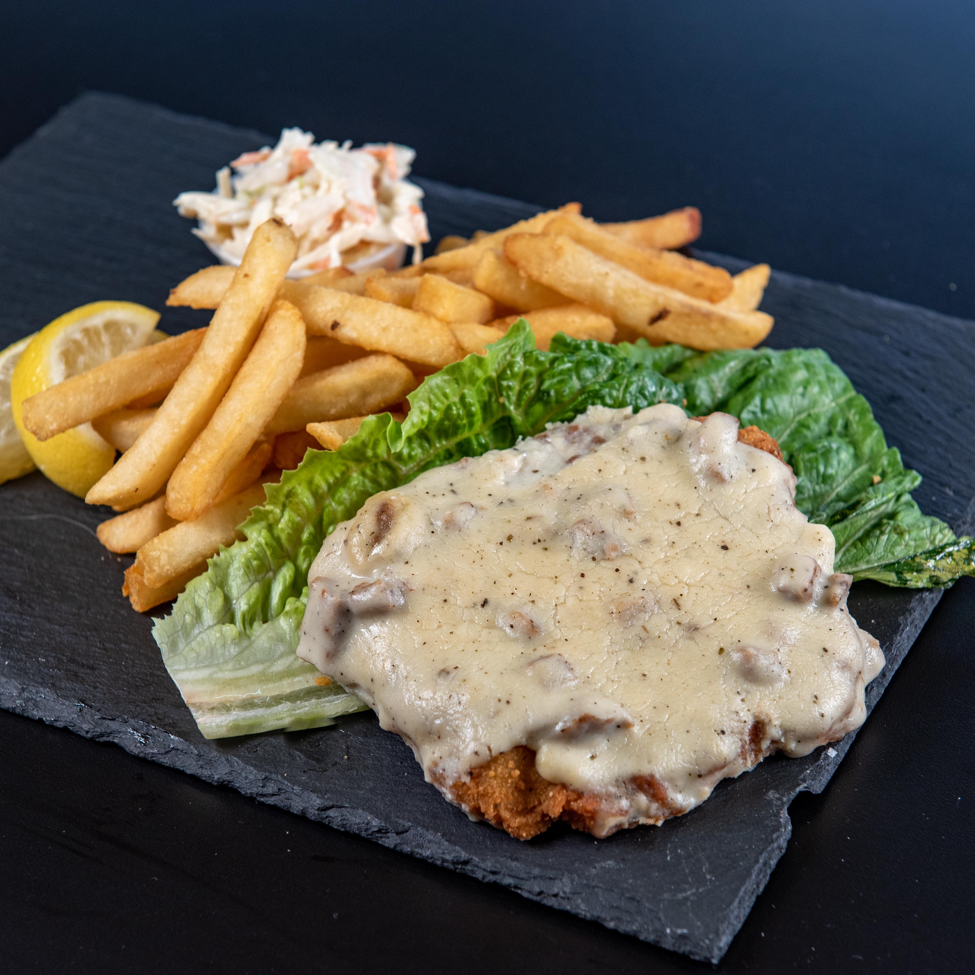 Order Country Fried Steak in Gravy Platter food online from Dockside Seafood store, Annapolis on bringmethat.com