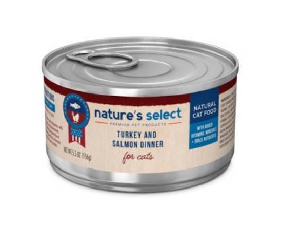 Order Nature's Select Canned Cat Food - Turkey and Salmon Dinner (6 Pack) food online from Nature Select Pet store, Lake Barrington on bringmethat.com