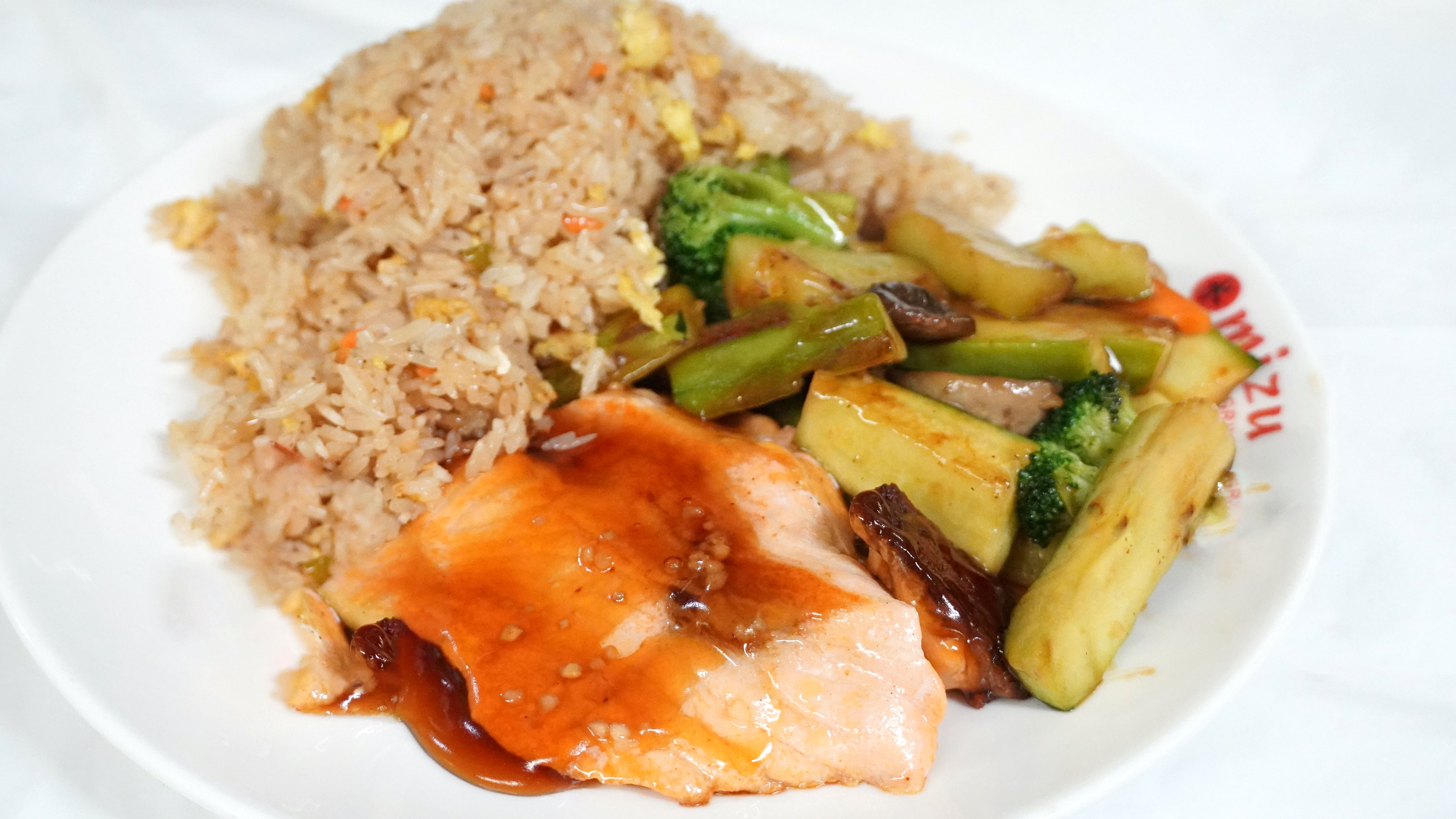 Order Hibachi Salmon Lunch Special food online from Mizu Japanese Restaurant store, Niles on bringmethat.com