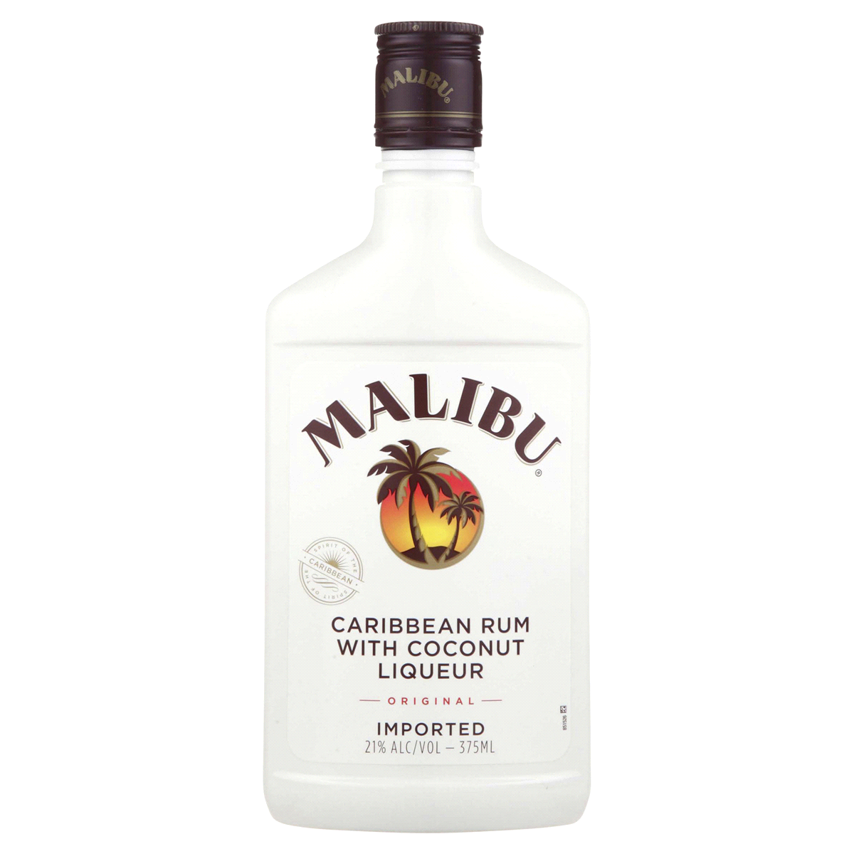 Order Malibu Coconut Rum 375 ml. food online from Mirage Wine & Liquor store, Palm Springs on bringmethat.com