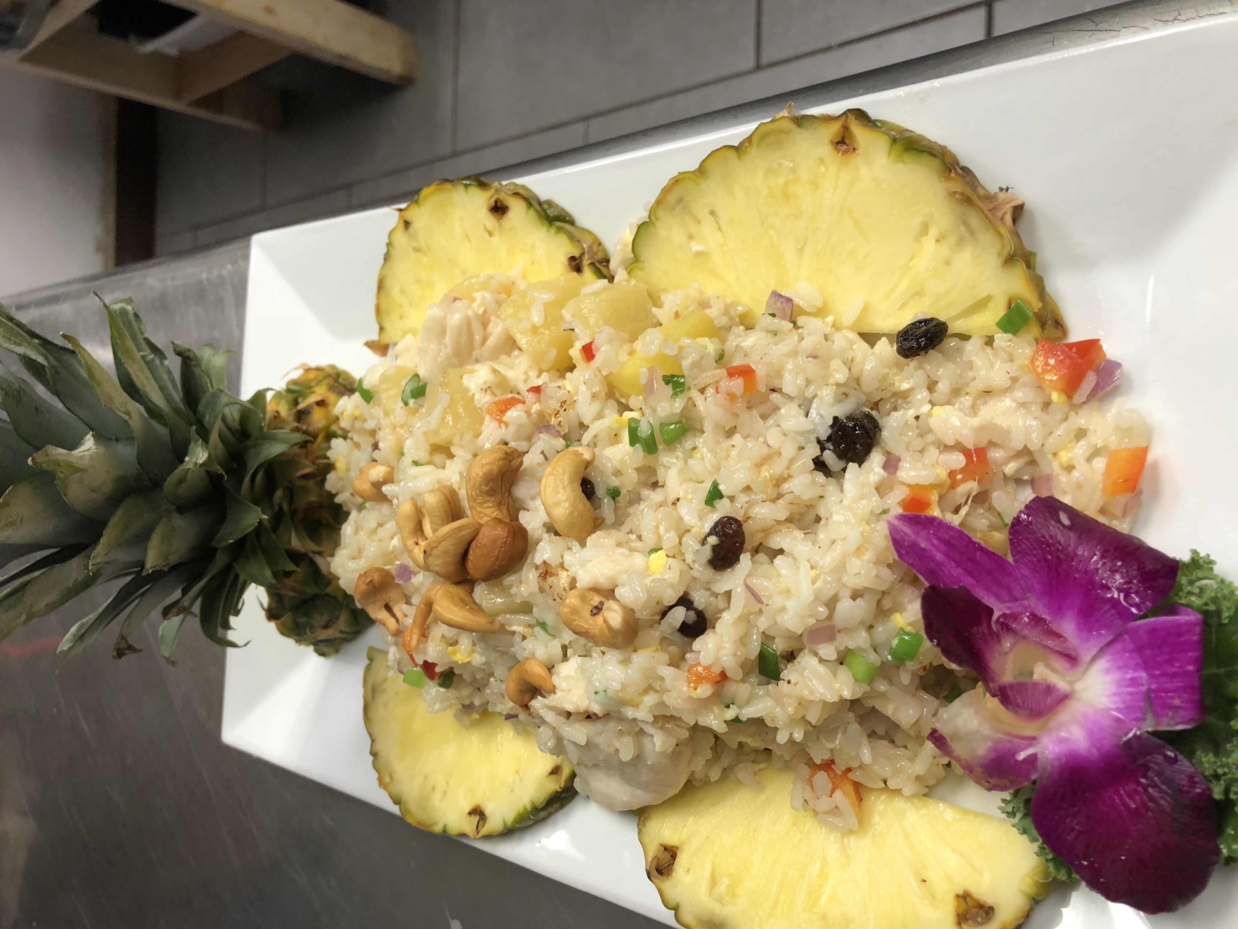 Order Pineapple Fried Rice food online from Tengu Asian Bistro store, Albany on bringmethat.com