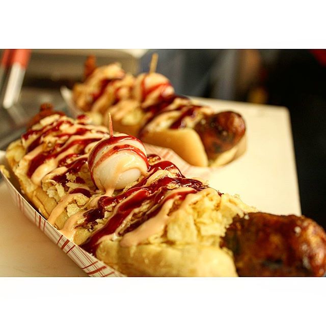 Order Choriperro Hot Dog food online from Tasty Arepa store, Houston on bringmethat.com