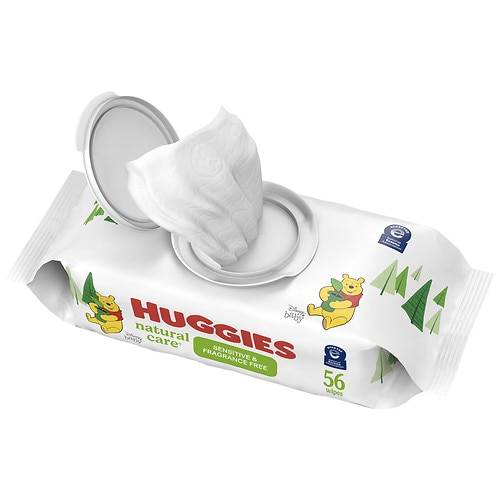 Order Huggies Natural Care Sensitive Baby Wipes Flip-Top Pack Fragrance Free - 56.0 ea food online from Walgreens store, Waterbury on bringmethat.com