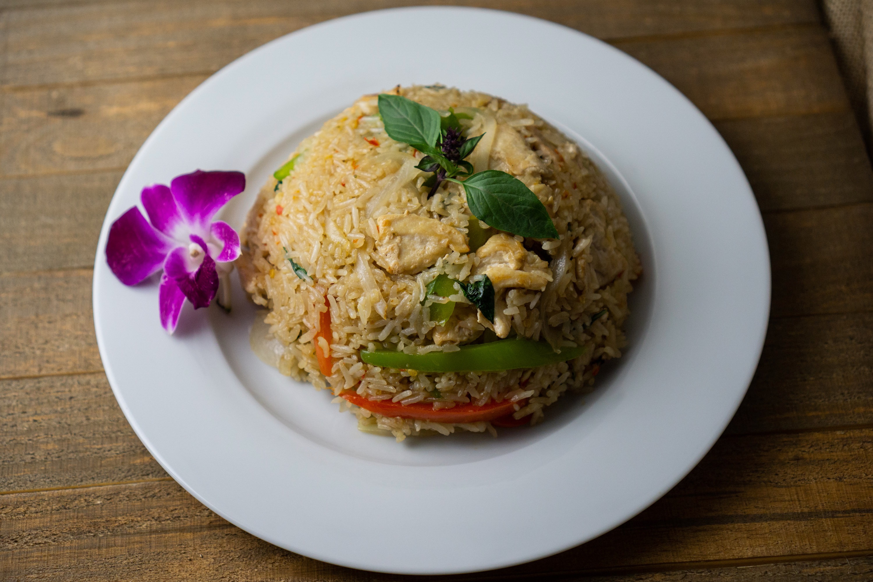 Order Basil Fried Rice food online from Khao Thai & Sushi store, Scottsdale on bringmethat.com
