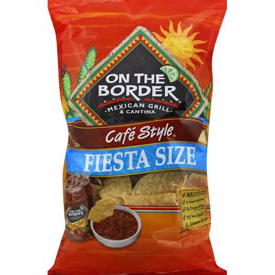 Order On The Border Fiesta Size Cafe Style Tortilla Chips food online from Deerings Market store, Traverse City on bringmethat.com