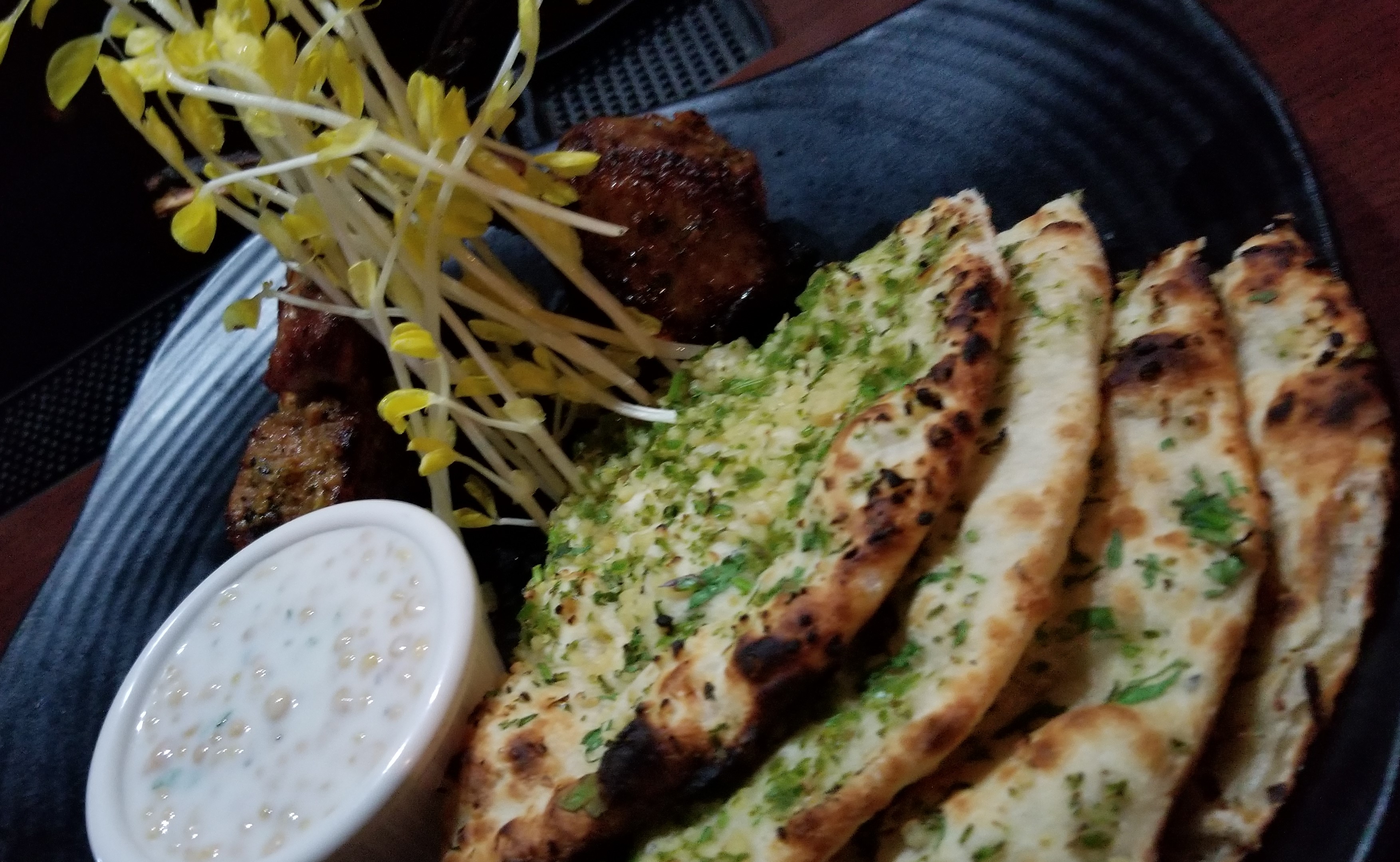 Order Lamb Chops with Bullet Naan food online from Mahan Indian Restaurant store, Alhambra on bringmethat.com