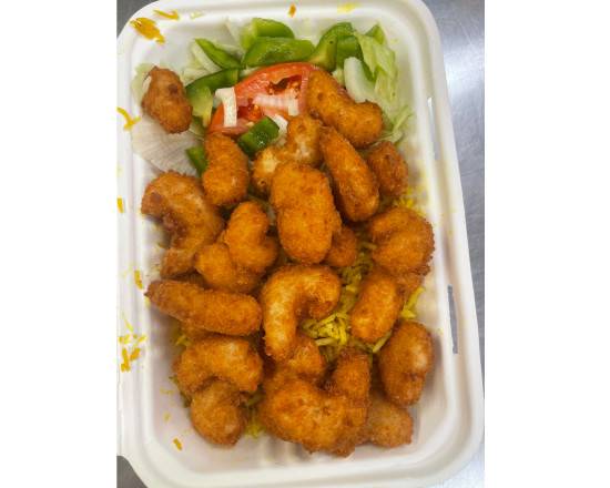 Order Shrimp Basket Over Rice Platter food online from Kennedy Fried Chicken store, Monticello on bringmethat.com