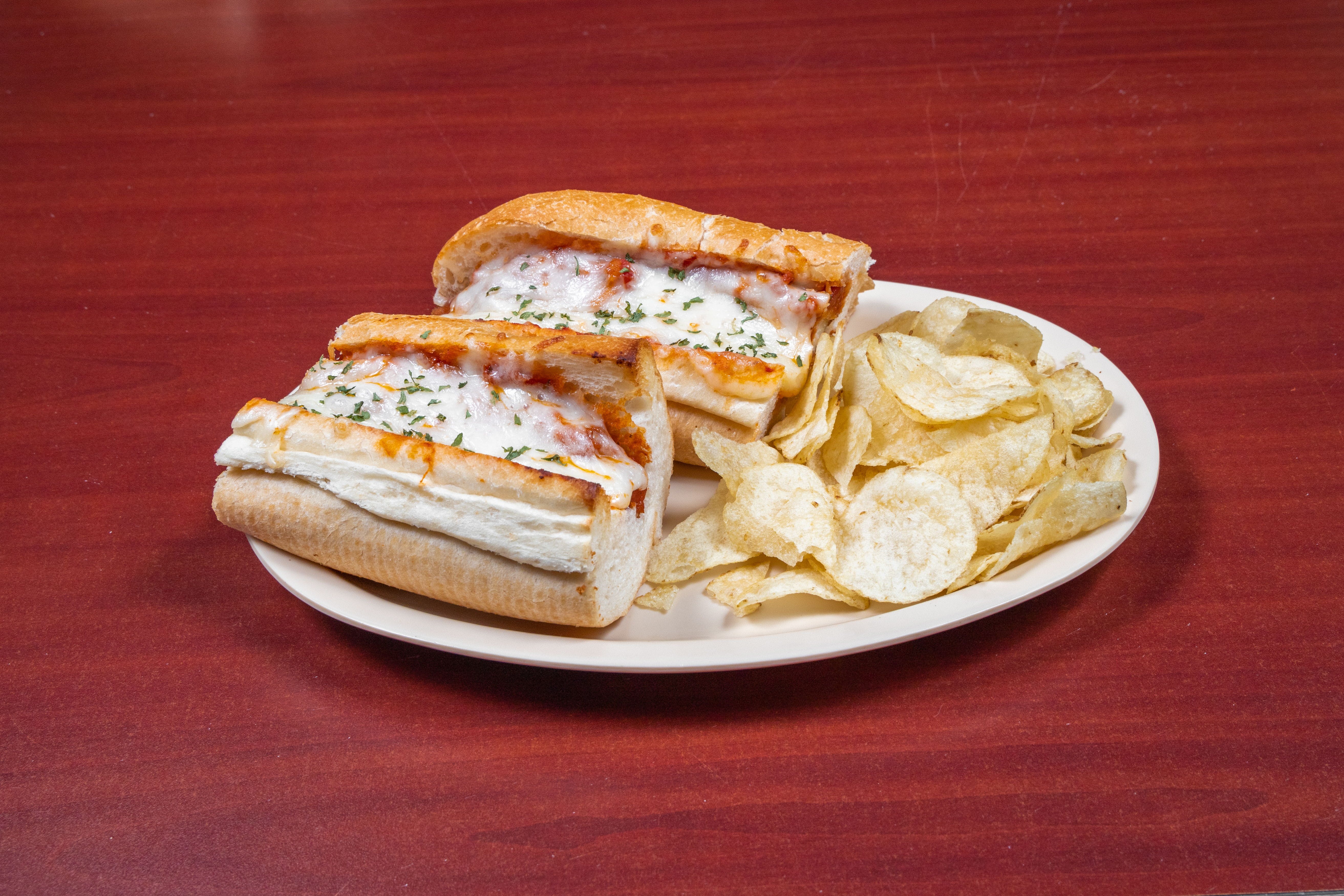 Order Chicken Parmesan Sub - 9" food online from Brothers Pizza Express store, Magnolia on bringmethat.com
