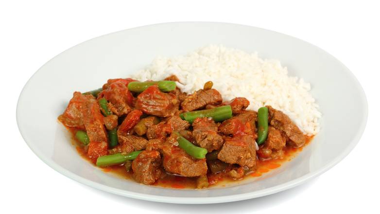 Order Chilli Beef Rice food online from The Burger Stack store, Chicago on bringmethat.com