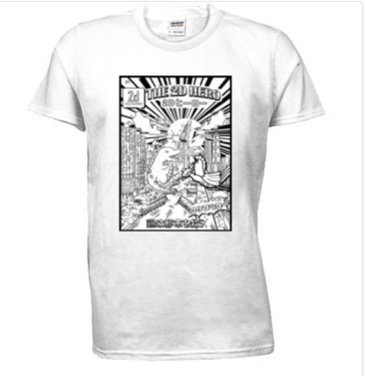 Order Youth 2d Godzilla vs Rooster Shirt food online from 2d Restaurant store, Chicago on bringmethat.com