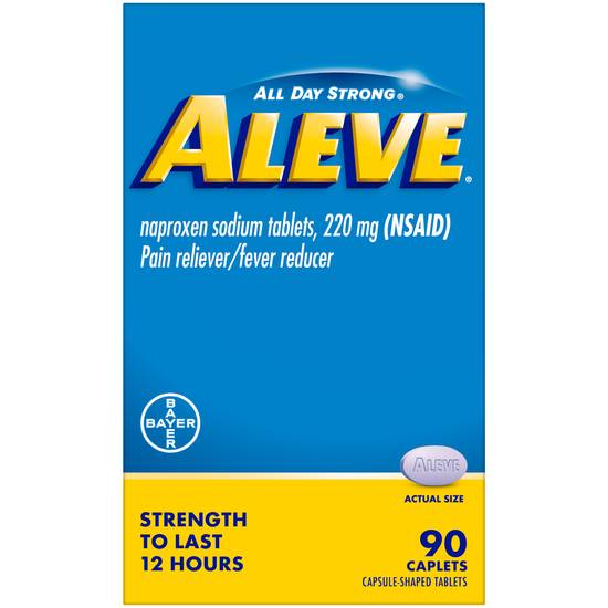 Order Aleve Pain Relief Naproxen Sodium Caplets 220 mg (90 ct) food online from Rite Aid store, Wilmington on bringmethat.com