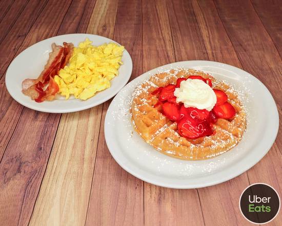 Order Strawberry Waffle Combo food online from Jayjay cafe store, Mansfield on bringmethat.com