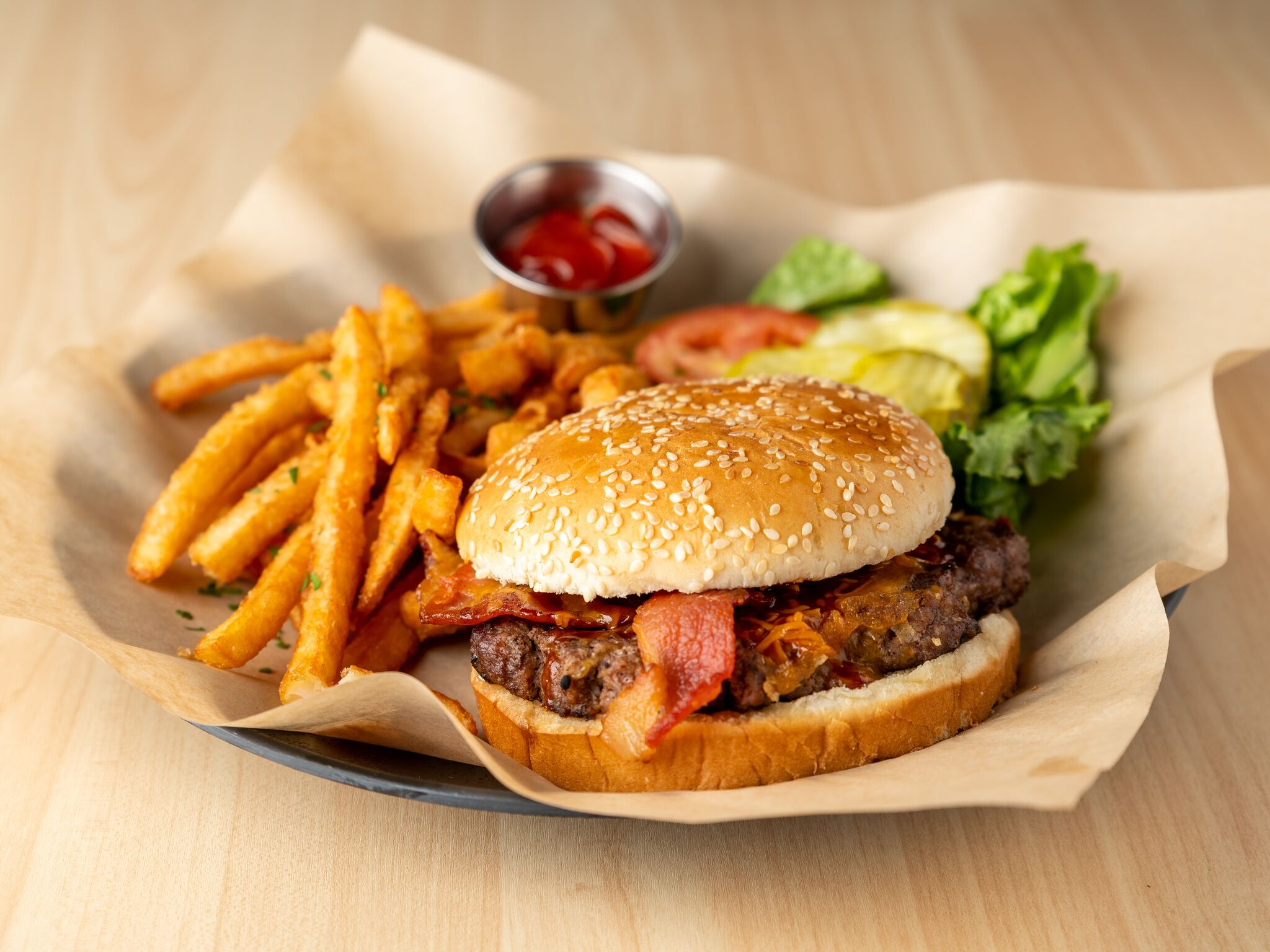 Order 1/2 lb. BBQ Bacon Burger food online from Parkway family restaurant store, Madison on bringmethat.com