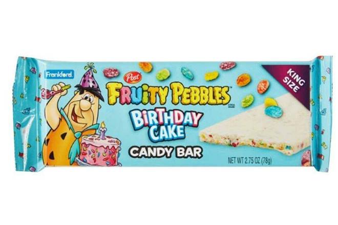 Order Fruity Pebbles Birthday Cake Candy Bar King Size 2.75oz food online from George's Market store, San Francisco on bringmethat.com
