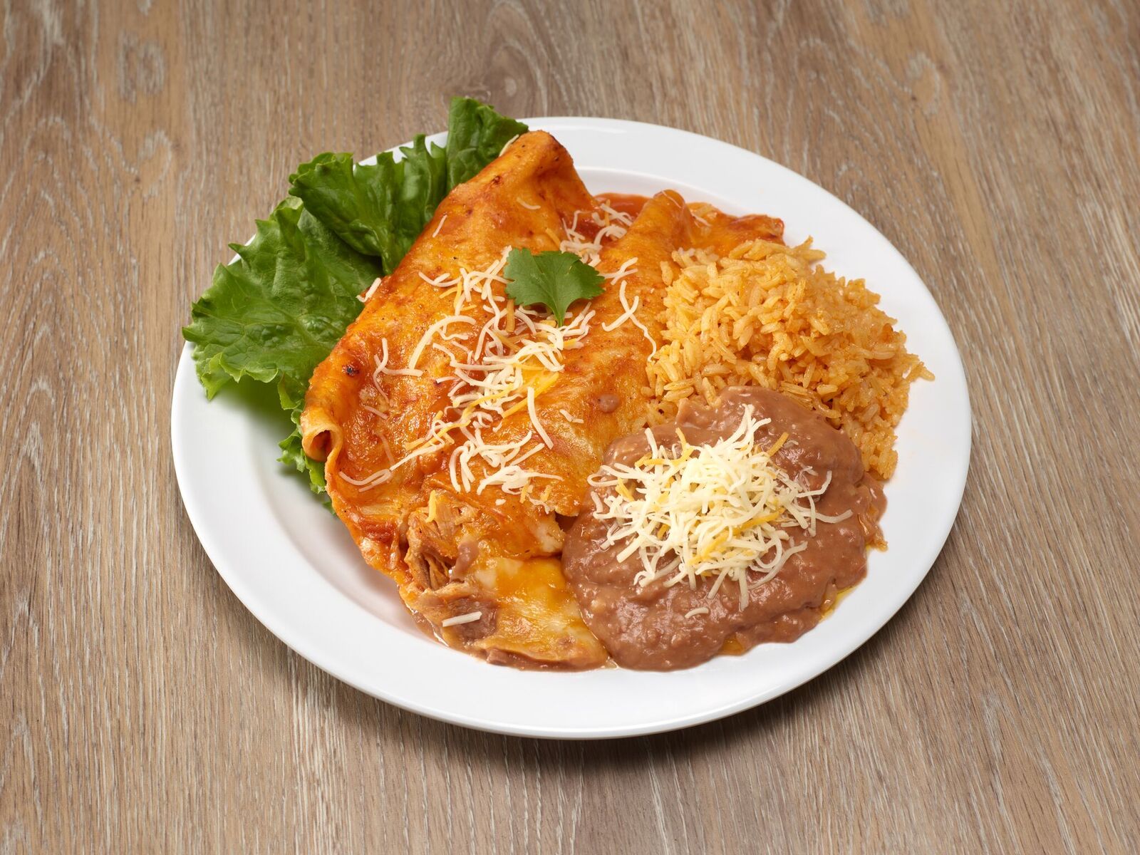 Order 5. 2 Enchiladas de Arroz y Frijoles food online from Casa Don Juan store, Las Vegas on bringmethat.com