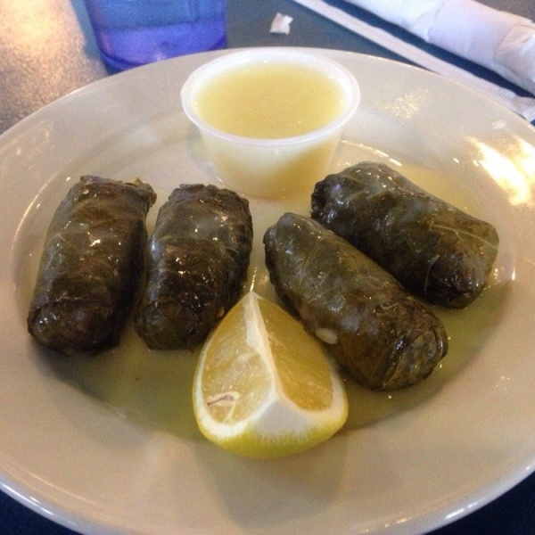 Order 4 Pieces Meat Dolmas food online from Atheneos Greek Village Cafe store, Mesquite on bringmethat.com