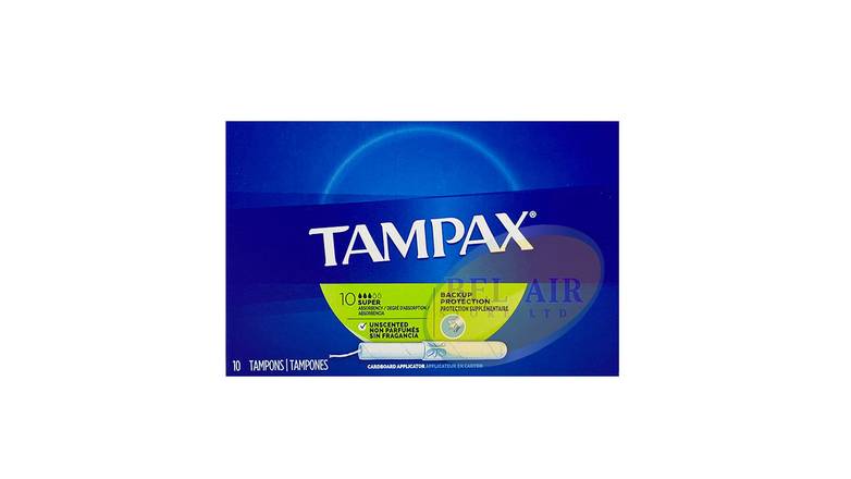 Order Tampax Super Unscented Tampon 10Ct food online from Aldan Sunoco store, Aldan on bringmethat.com