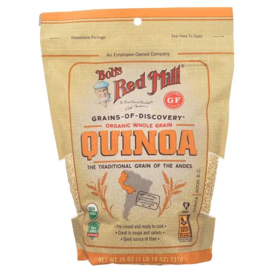 Order Bob's Red Mill Organic Whole Grain Quinoa 26oz food online from Everyday Needs by Gopuff store, Simi Valley on bringmethat.com