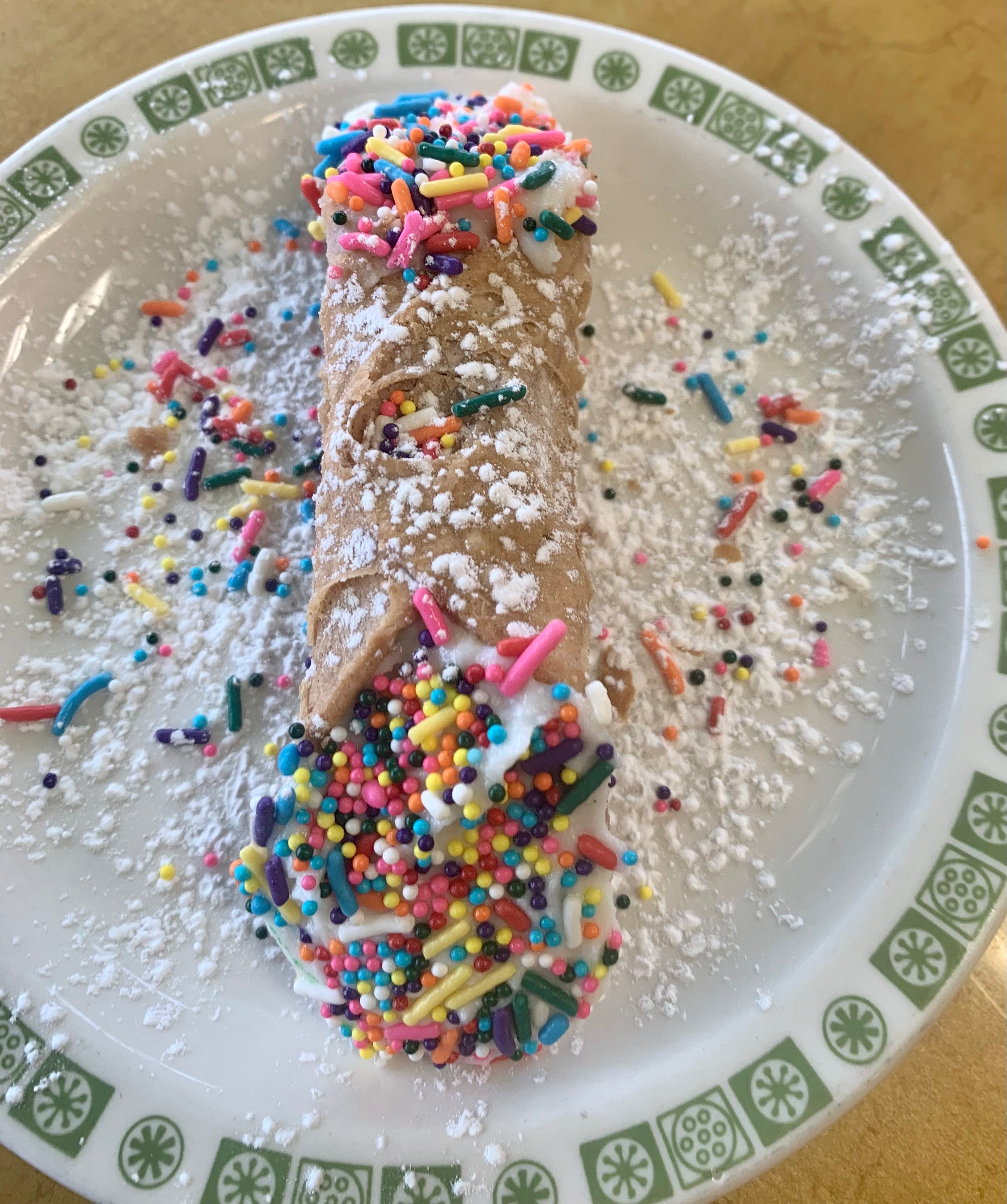 Order Birthday Cake Cannoli - Dessert food online from Lorenzo's Pizza store, Fountain Hill on bringmethat.com
