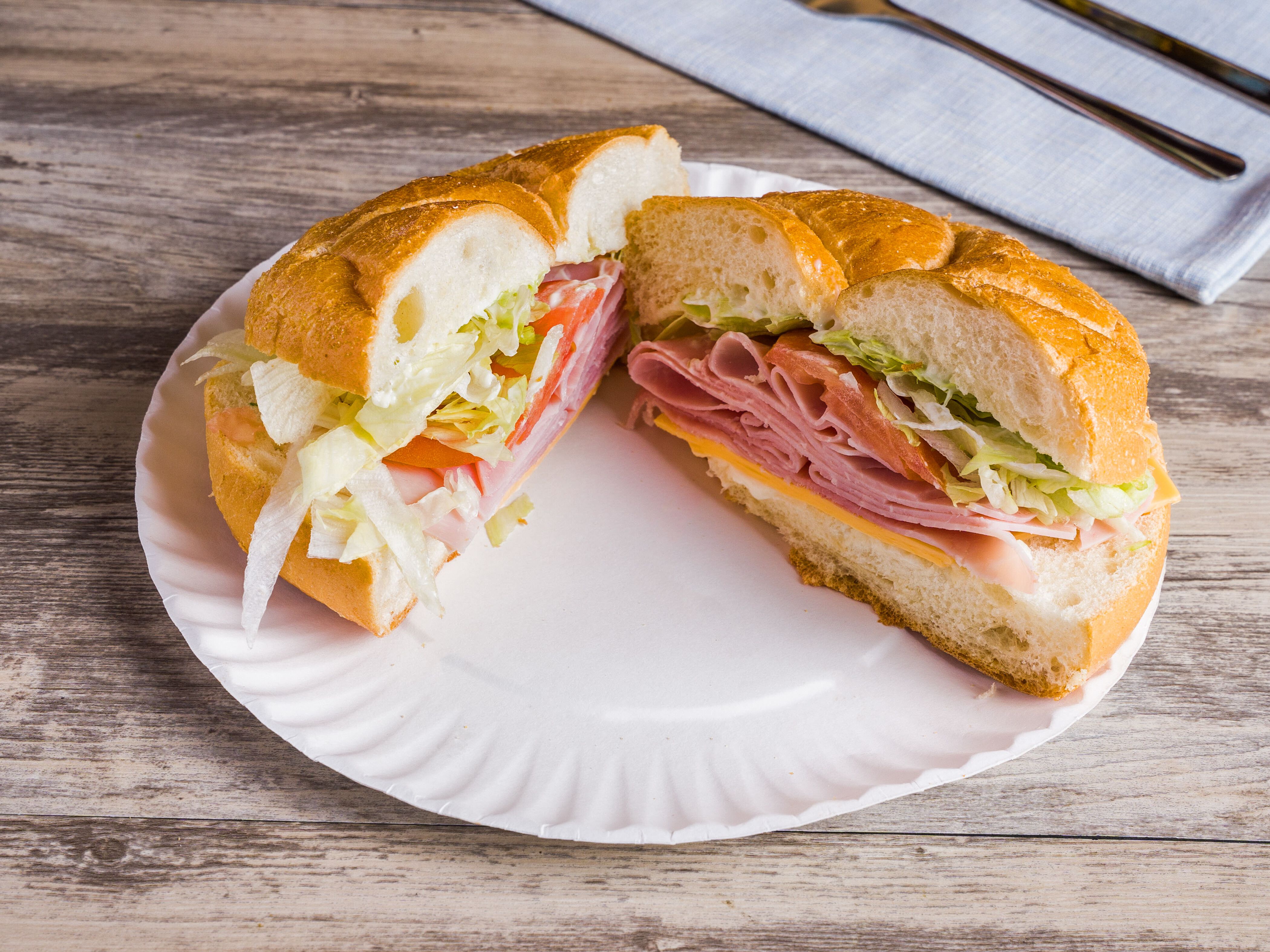 Order Ham, Egg and Cheese Sandwich food online from Santiago Deli Grocery store, New York on bringmethat.com