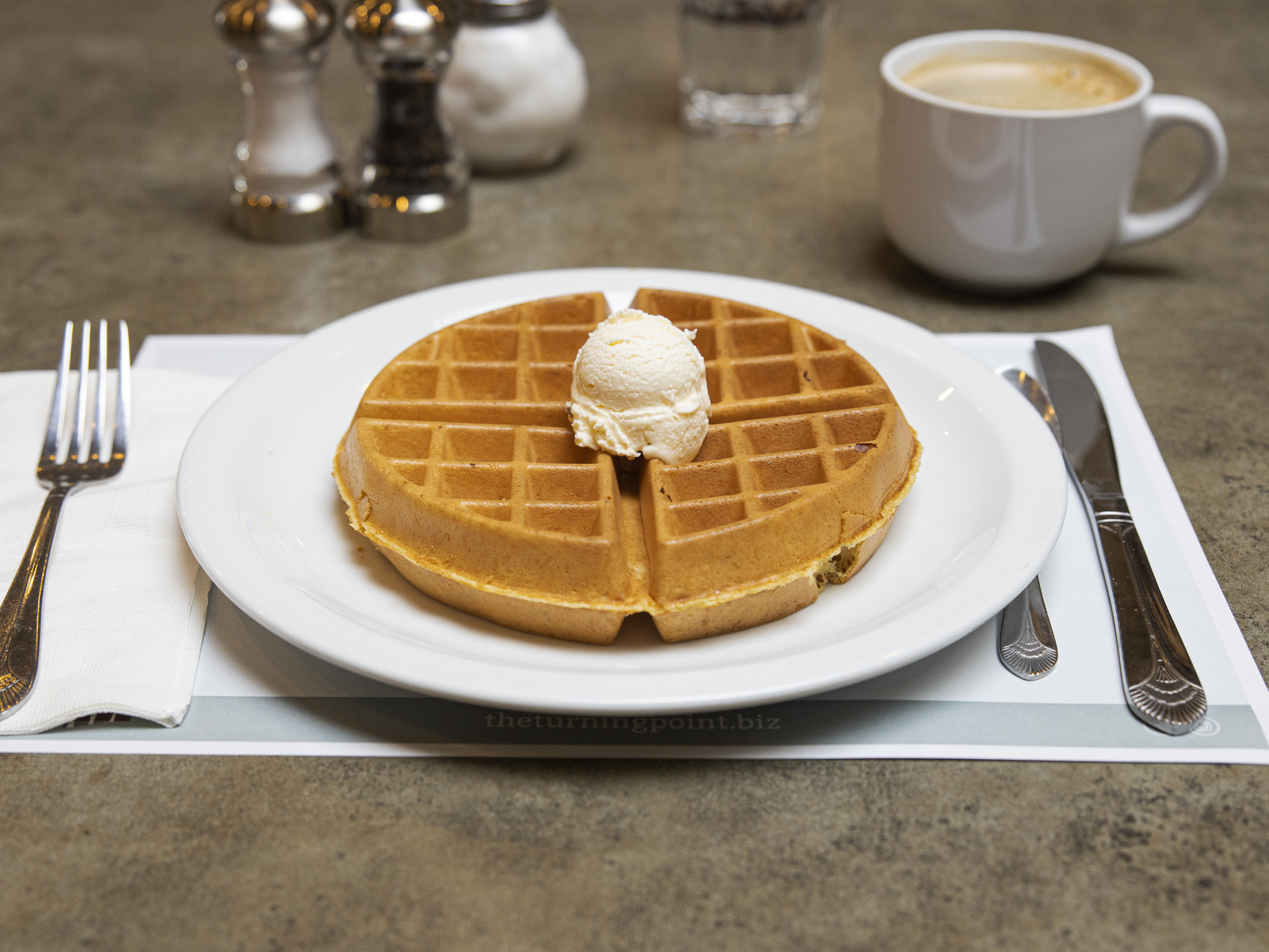 Order Plain Belgian Waffle food online from The Turning Point store, Blue Bell on bringmethat.com