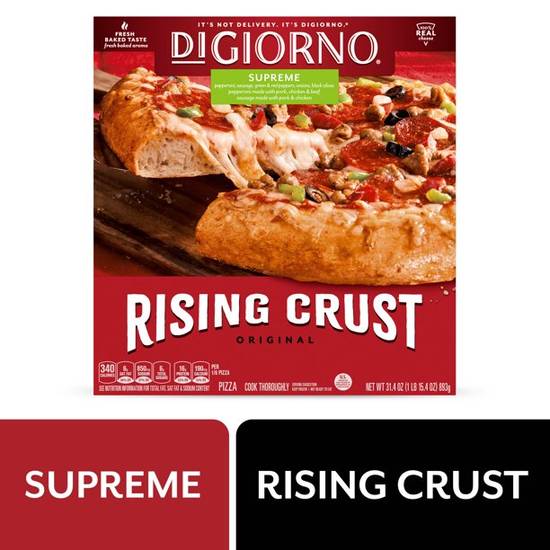 Order Digiorno Original Rising Crust Supreme Frozen Pizza food online from Exxon Food Mart store, Port Huron on bringmethat.com