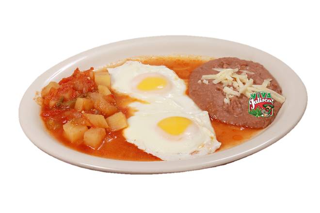 Order Huevos Rancheros Breakfast food online from Viva Jalisco Bar & Grill store, Houston on bringmethat.com