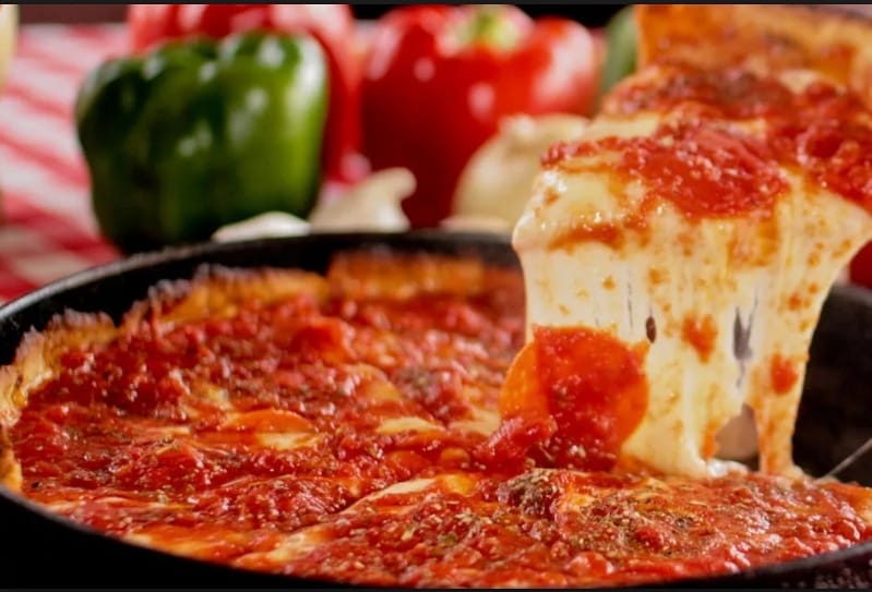 Order Cheese and Pepperoni Deep Dish Pizza food online from Pizano's Pizza store, Chicago on bringmethat.com