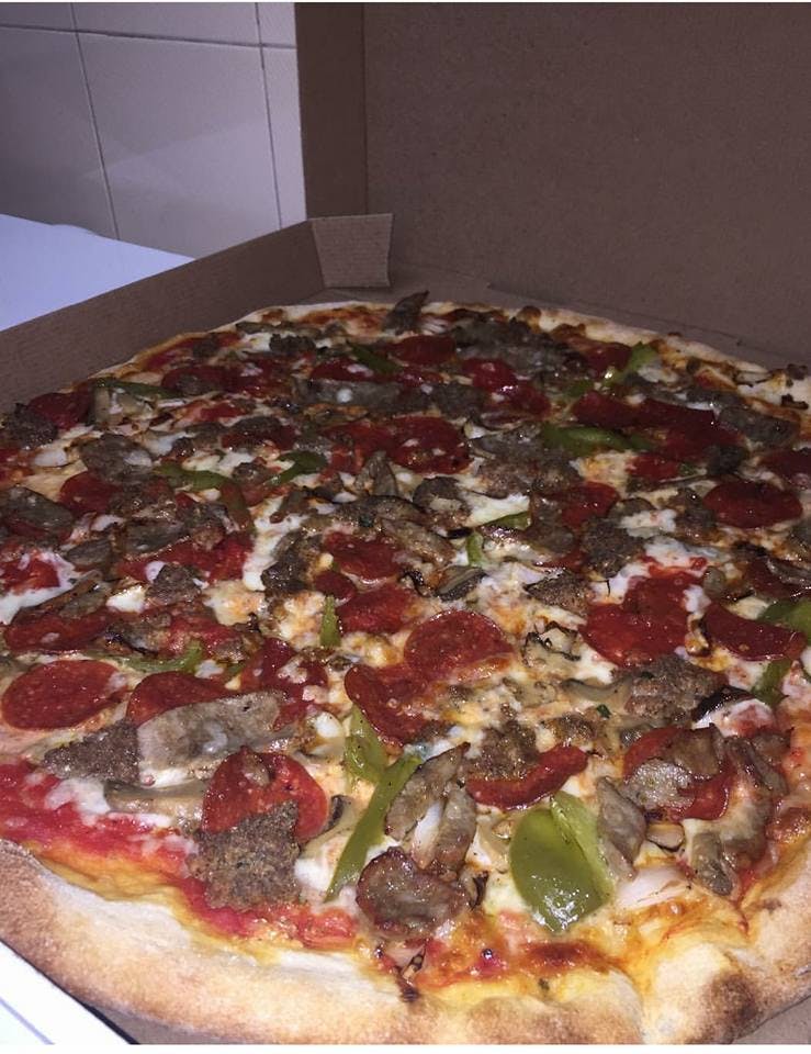 Order Special Pizza - Large 18'' (8 Slices) food online from Gino's Pizzeria store, Staten Island on bringmethat.com