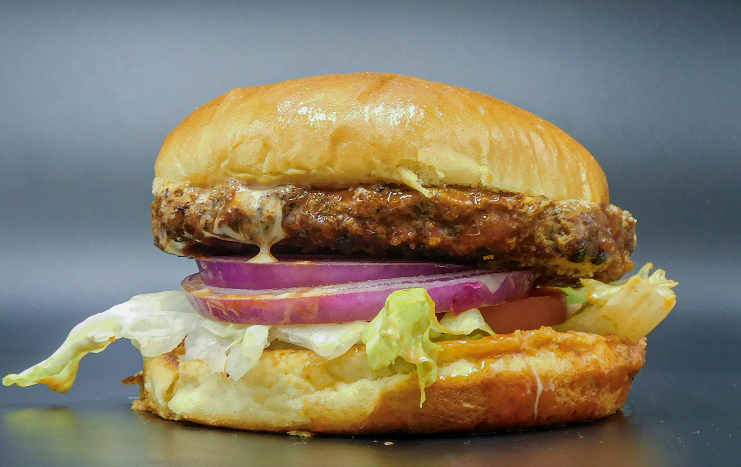Order 1/2 lb. Buffalo Style Burger food online from Pit Rib House store, Hickory Hills on bringmethat.com