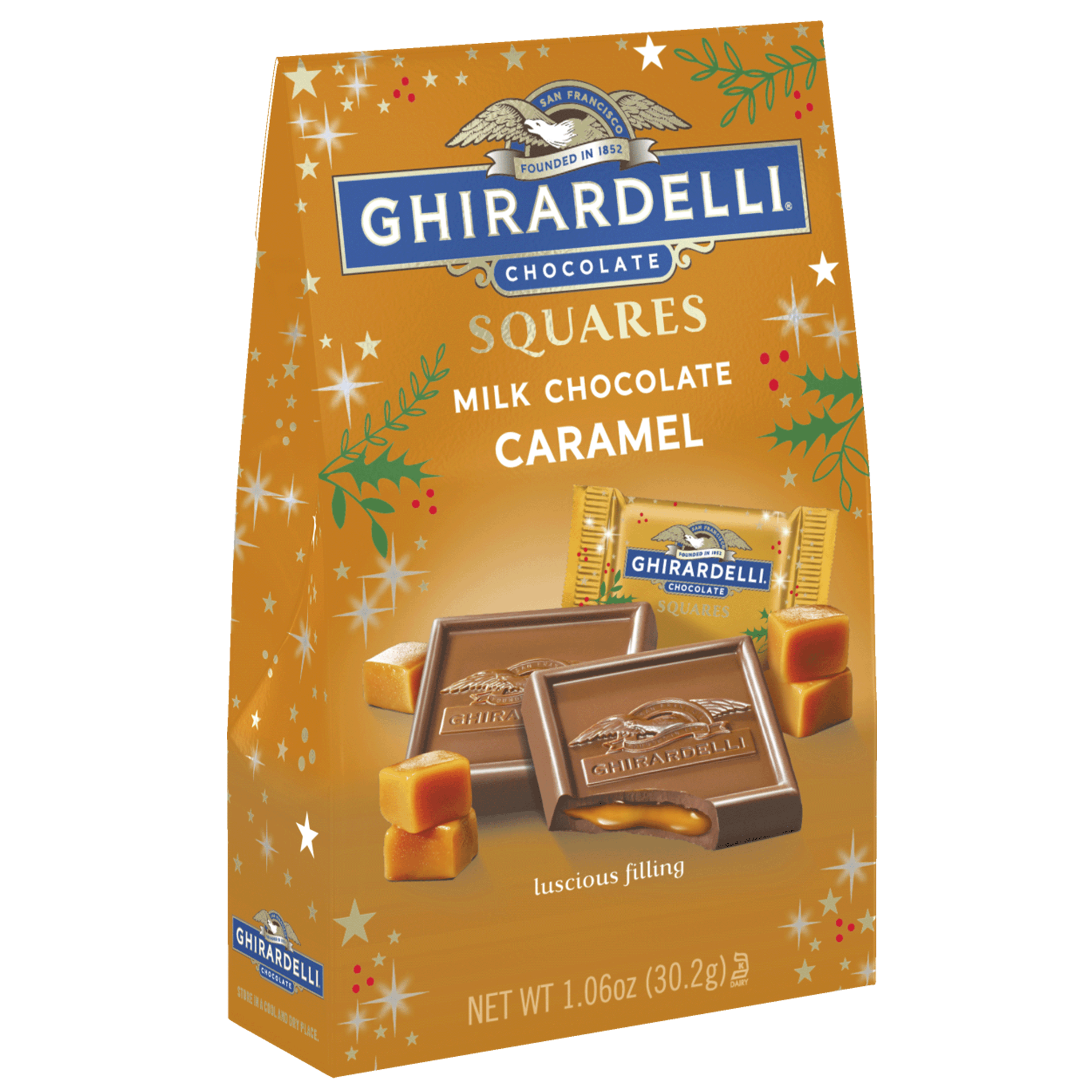 Order Ghirardelli Squares Milk Chocolate Caramel - 1.06 oz food online from Bartell store, Edmonds on bringmethat.com