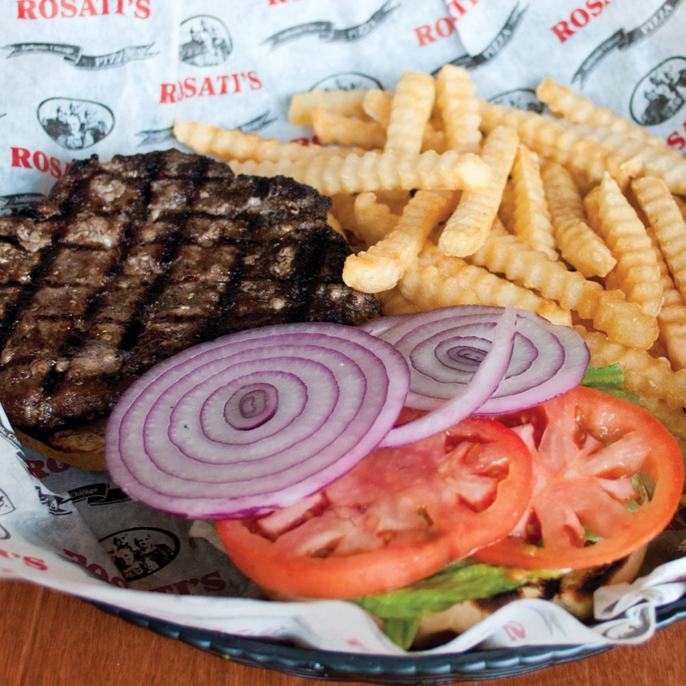 Order Burger food online from Rosati's Pizza store, Naperville on bringmethat.com
