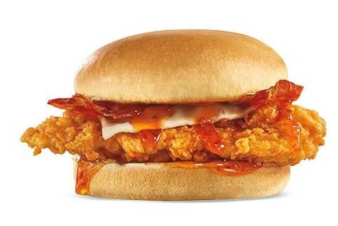 Order Hot Honey Hand-Breaded Chicken Sandwich food online from Carl Jr. store, Atwater on bringmethat.com