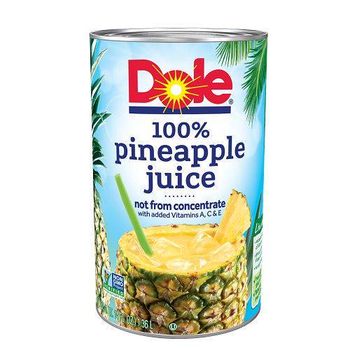 Order Dole Pineapple Juice, 46oz, mixer food online from Mimi Liquor store, Joliet on bringmethat.com