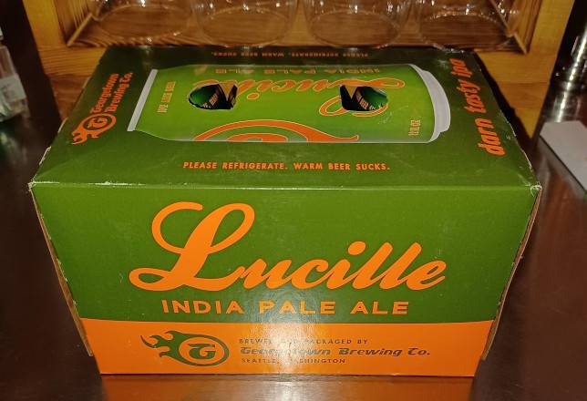 Order Lucille IPA 6pk 12 oz cans (7% ABV) food online from Colbert Trading Co store, Colbert on bringmethat.com
