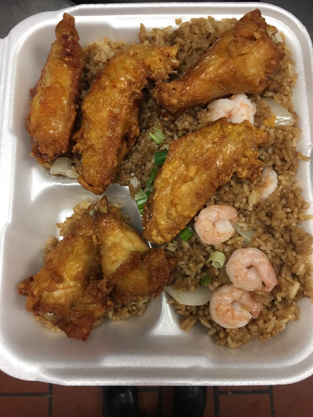 Order Fried Chicken Wings with Shrimp Fried Rice food online from China Express store, Greensboro on bringmethat.com