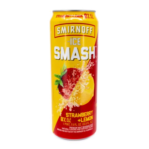 Order Smirnoff Smash Strawberry Lemon 23.5oz Can food online from 7-Eleven store, New York on bringmethat.com