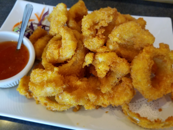 Order 10. Golden Calamari food online from Thai Pk Restaurant store, Portland on bringmethat.com