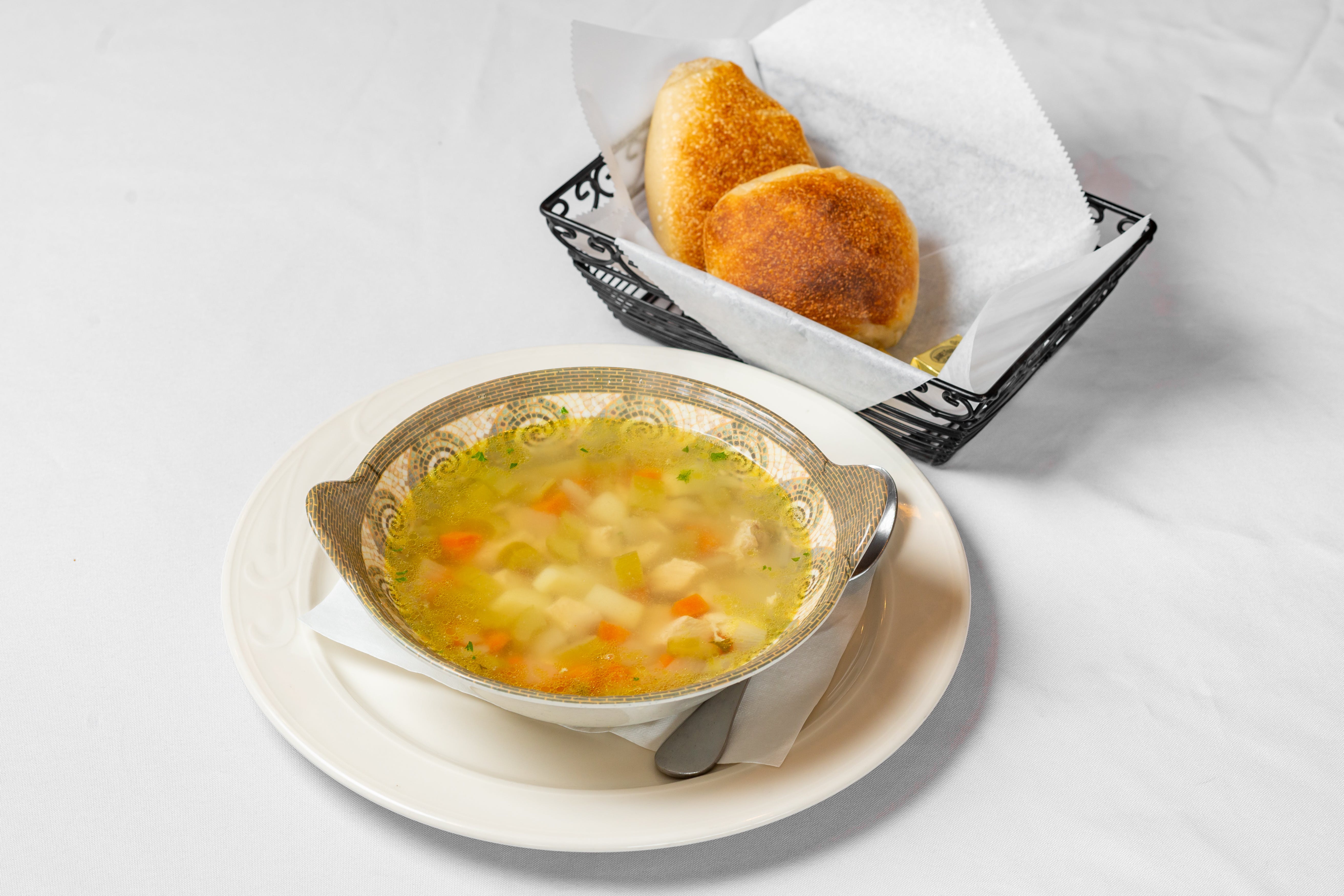 Order Chicken Noodle Soup - Soup food online from Pasquale Brick Oven Pizza store, Milltown on bringmethat.com