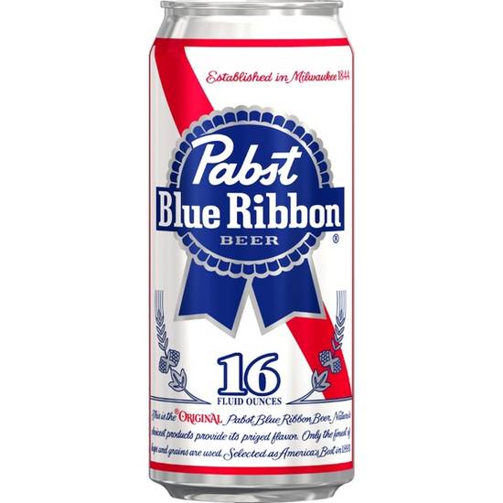 Order Pabst Blue Ribbon Lager 16oz Can food online from Bareburger store, Rye on bringmethat.com