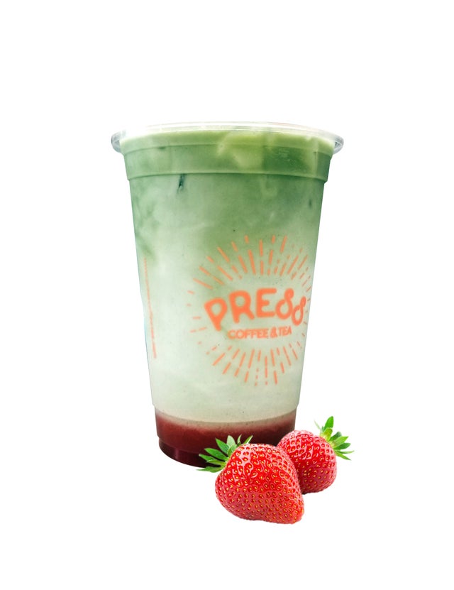 Order Strawberry Matcha Latte food online from Sunmerry Coffee store, Brea on bringmethat.com
