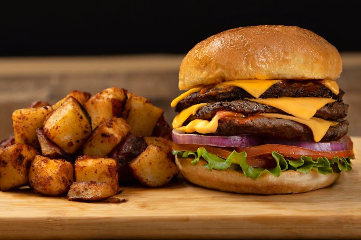 Order Triple Stack Burger food online from Eggs Up Grill store, Sumter on bringmethat.com