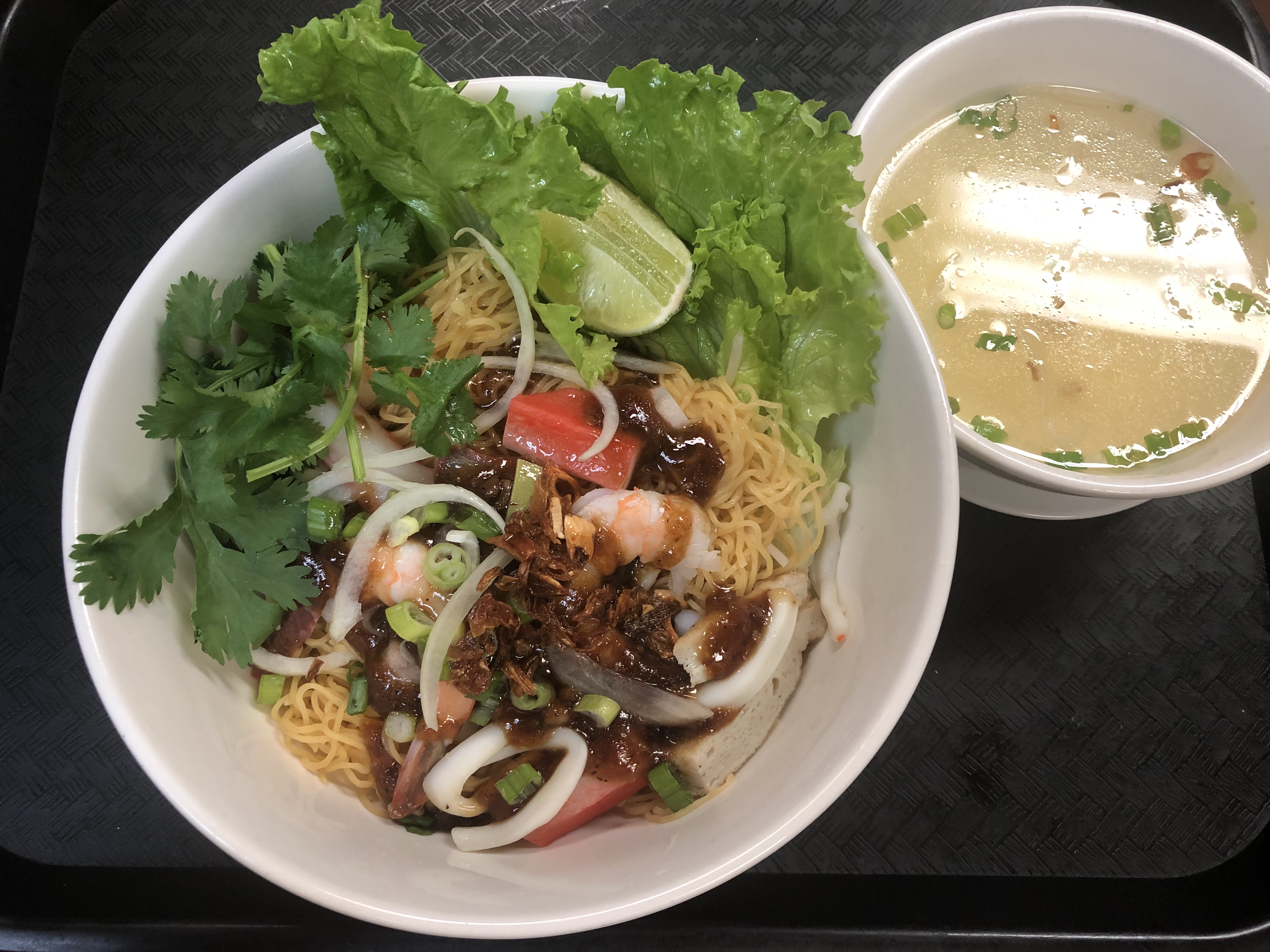 Order 30. Combination ( Dry ) egg noodle (Mì khô thập Cẩm) food online from Saigon House store, San Leandro on bringmethat.com