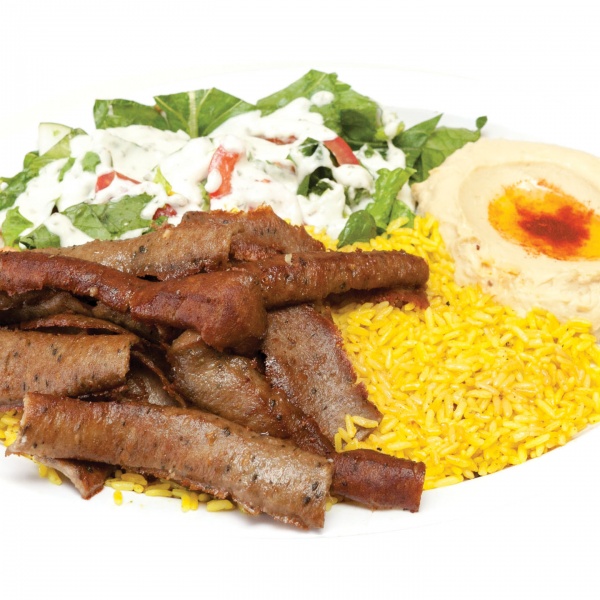 Order 5. Gyro Meat Plate food online from Green Olive store, Compton on bringmethat.com