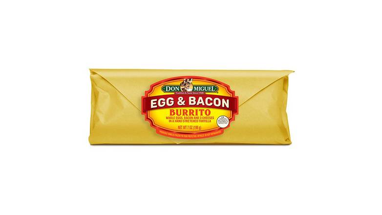 Order Don Miguel Bacon Egg and Cheese Burrito food online from Route 7 Food Mart store, Norwalk on bringmethat.com