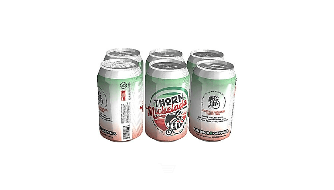 Order Thorn Michelada Beer 6 Pack 12 oz Cans 4% ABV food online from Robert Market store, Los Angeles on bringmethat.com